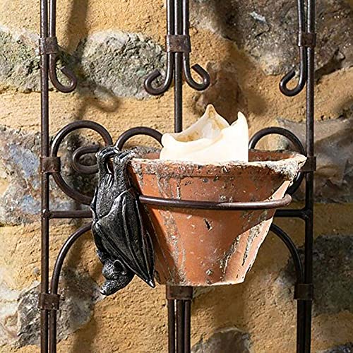 Helloween Bat Statue Garden Decor Plant Pot Hugger Resin Flower Pot and Vase Hugger Planter Pot Hanger Hanging Bat Figurines Lawn Sculptures Outdoor Ornaments Home Office Decoration