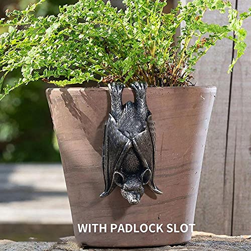 Helloween Bat Statue Garden Decor Plant Pot Hugger Resin Flower Pot and Vase Hugger Planter Pot Hanger Hanging Bat Figurines Lawn Sculptures Outdoor Ornaments Home Office Decoration