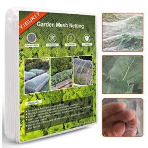 garden mesh netting, normal plant net row cover, ultra fine mesh protect vegetable plants fruits flowers crops greenhouse, bird mosquito insect bug barrier screen mesh netting (white, 8ft x 24ft)