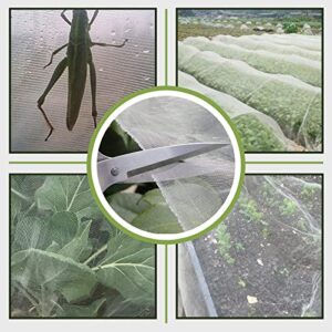 Garden Mesh Netting, Normal Plant Net Row Cover, Ultra Fine Mesh Protect Vegetable Plants Fruits Flowers Crops Greenhouse, Bird Mosquito Insect Bug Barrier Screen Mesh Netting (White, 8Ft x 24Ft)