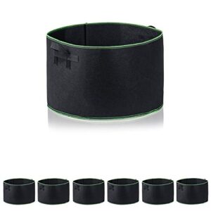 garden4ever grow bags 6-pack 20 gallon aeration fabric pots container with handles (6-pack 20 gallon, black/green 6-pack)