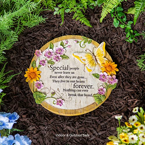 Evergreen Special People Never Leave Us Garden Memorial Stone | Outdoor Safe | 12-Inch | Remembrance Gift | Décor for Homes, Lawn and Garden
