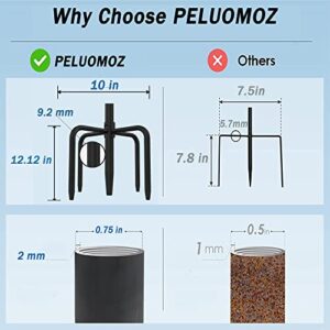 92 Inch Tall Shepherds Hook by PELUOMOZ, Bird Feeder Pole for Outdoor Wind Chime Stand Garden Hook, Bird Feeder Stand Weddings Garden Decor(2 Pack )