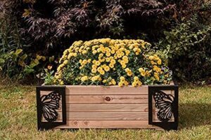 raised garden bed decorative corner bracket connectors for flower beds, vegetable garden or planter box – set of 4 for 8″ to 12″ beds