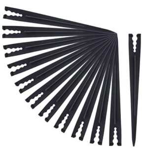 mudder 90 pieces irrigation drip support stakes for 1/4 inch pipe universal drip tubing hold stakes plastic drip hose stakes for irrigation, greenhouse, garden, vegetable flower beds herbs growing
