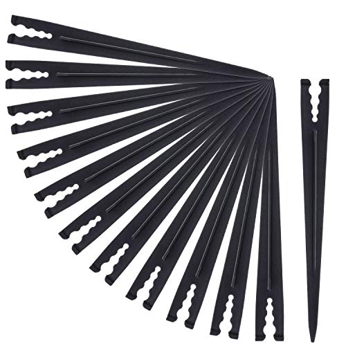 Mudder 90 Pieces Irrigation Drip Support Stakes for 1/4 Inch Pipe Universal Drip Tubing Hold Stakes Plastic Drip Hose Stakes for Irrigation, Greenhouse, Garden, Vegetable Flower Beds Herbs Growing