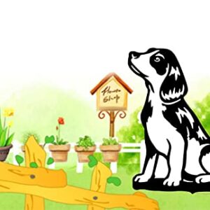 DIYBravo Yard Garden Outdoor Metal Art Dog Silhouette Decoration, Steel Dogs Statue, Metal Hanging Branch Art for Tree Wall Window Backyard Garden Outdoor Decor, Adorable Ornament Gift (Beagle)
