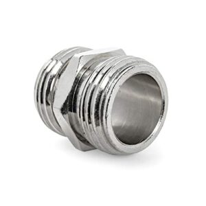 camco tastepure drinking coupling-converts standard garden fitting into male to connect to another female water hose (22705)