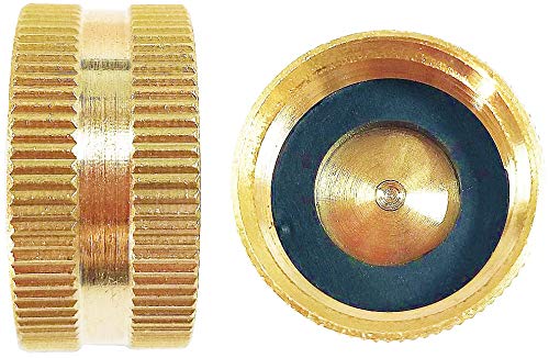 YOUHO Garden Hose Brass Hose Cap with Washers, 3/4GHT， Garden Hose Fitting Water Hose Connectors Garden Hose Extension Garden Hose Repair Garden Hose Fitting(2 PCS)