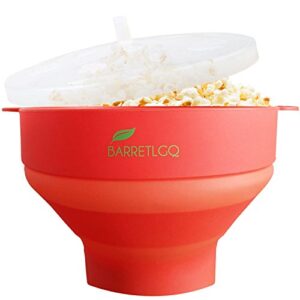 silicone microwave popcorn popper with lid for home microwave popcorn makers with handles collapsible popcorn bowl
