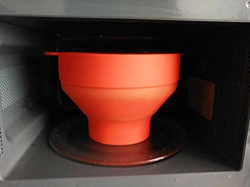 Silicone Microwave Popcorn Popper with Lid for Home Microwave Popcorn Makers with Handles Collapsible Popcorn Bowl