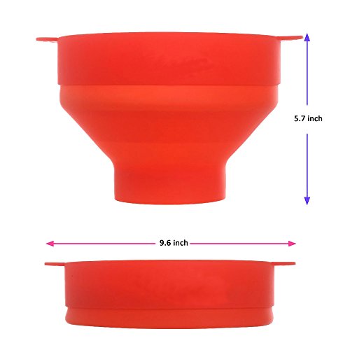 Silicone Microwave Popcorn Popper with Lid for Home Microwave Popcorn Makers with Handles Collapsible Popcorn Bowl