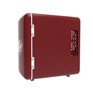 CURTIS MIS135DRP DR. Pepper Mini Portable Compact Personal Fridge Cooler, 4 Liter Capacity, 6 Cans, Makeup, Skincare, Freon-Free & Eco Friendly, Maroon