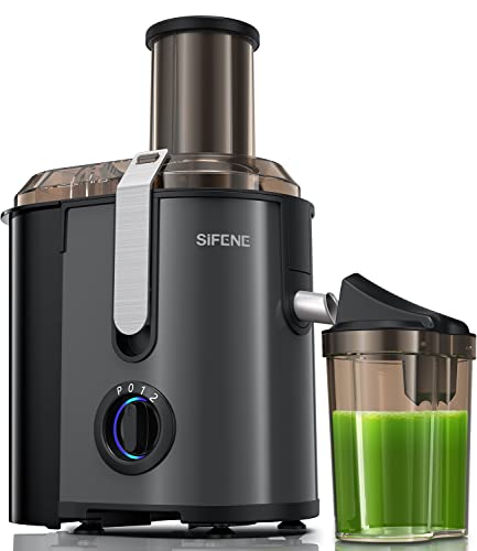 SIFENE Juicer Machine, 800W Juicer with 3.2" Big Mouth for Whole Fruits and Veggies, Juice Extractor with 3 Speeds Settings, Easy to Clean