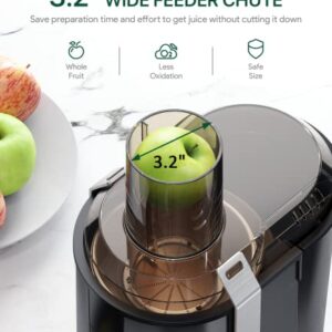 SIFENE Juicer Machine, 800W Juicer with 3.2" Big Mouth for Whole Fruits and Veggies, Juice Extractor with 3 Speeds Settings, Easy to Clean