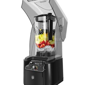 WantJoin Professional Commercial Blender With Shield Quiet Sound Enclosure 2200W Industries Strong and Quiet Professional-Grade Power, Self-Cleaning, Black