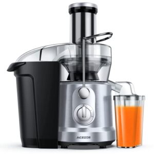 acezoe juicer machines 1300w juicer vegetable and fruit, power juicers extractor with 3″ feed chute, centrifugal juicer with high juice yield, easy to clean&bpa-free, dishwasher safe, brush included