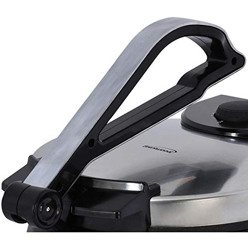 Brentwood Electric Tortilla Maker Non-Stick, 10-inch, Brushed Stainless Steel/Black