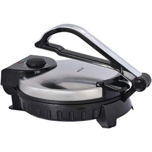 Brentwood Electric Tortilla Maker Non-Stick, 10-inch, Brushed Stainless Steel/Black