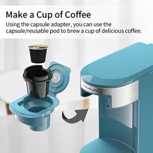 VIMUKUN Single Serve Coffee Maker, Compatible with K-Cup Pod & Ground Coffee, Coffee Brewer with One Button Operation and Auto Shut-off, 5-13 oz. Mini Size