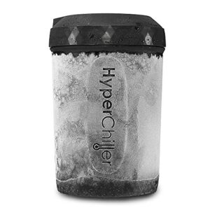 HyperChiller HC3 Patented Iced Coffee/Beverage Cooler, NEW, IMPROVED,STRONGER AND MORE DURABLE! Ready in One Minute, Reusable for Iced Tea, Wine, Spirits, Alcohol, Juice, 12.5 Oz, Black