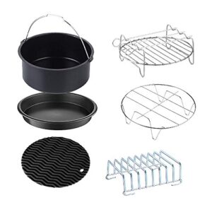 gowise usa standard 6-piece air fryer accessory kit for 2.75-4 quarts, small, universal