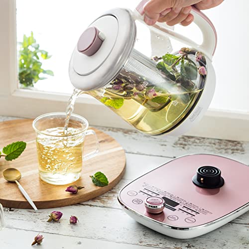 Aroma Professional AWK-701 16-in-1 Nutri-Water, Green, Fruit, Flower Tea, Coffee, Multi-Use Kettle, Delay Timer, 1.5L, Pink