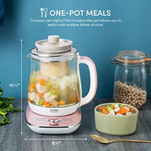 Aroma Professional AWK-701 16-in-1 Nutri-Water, Green, Fruit, Flower Tea, Coffee, Multi-Use Kettle, Delay Timer, 1.5L, Pink