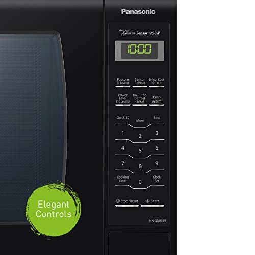 Panasonic Microwave Oven NN-SN936B Black Countertop with Inverter Technology and Genius Sensor, 2.2 Cubic Foot, 1250W