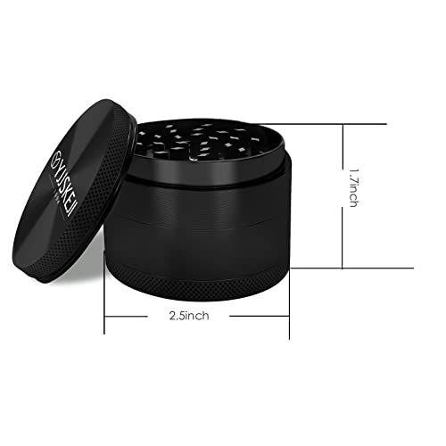 Grinder 2.5 Inch,Multipurpose spice grinder(black),Reusable Herb Grinder