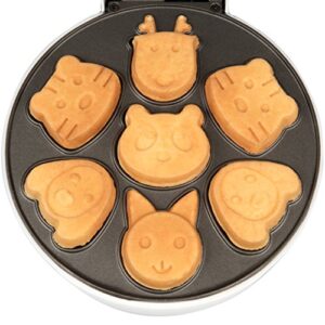 Animal Mini Waffle Maker- Make 7 Different Shaped Pancakes for Easter Morning- Includes a Cat Dog Reindeer & More- Electric Nonstick Waffler Iron, Pan Cake Cooker Makes Fun Breakfast, Gift for Kids