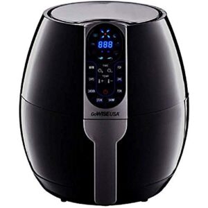 gowise usa 3.7-quart programmable air fryer with 8 cook presets, gw22638 – black