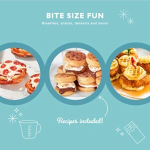 Delish By Dash Waffle Bite Maker, Makes 9 x 2.4” Waffle Bites with Delish Recipes for Breakfast, Snacks, Dessert, and More - Blue