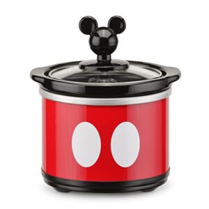 Disney DCM-502 Mickey Mouse Oval Slow Cooker with 20-Ounce Dipper, 5-Quart, Red/Black