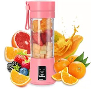 wenpic-portable blender usb rechargeable – portable blender for shakes & smoothies – 6 blades, fruit & vegetable juicer – for travel sports kitchen – mini blend jet 2 portable blender (upgraded version, pink)