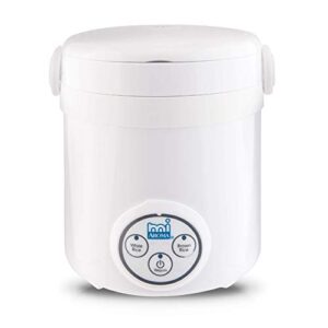 aroma housewares (mrc-903d) mi 3-cup (cooked) (1.5-cup uncooked) digital cool touch mini rice cooker,white