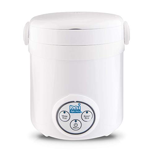 Aroma Housewares (MRC-903D) Mi 3-Cup (Cooked) (1.5-Cup UNCOOKED) Digital Cool Touch Mini Rice Cooker,White