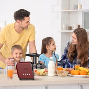 KOIOS Juicer, Masticating Slow Juicer Extractor with Reverse Function, Cold Press Juicer Machine with Quiet Motor, BPA-FREE Juicer Easy to Clean