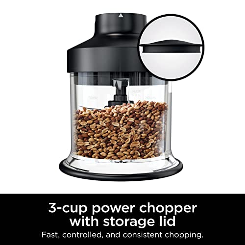 Ninja XSKKITCHPR Foodi Power Chopper 3-Cup Food Processor Bowl, for Ninja Power Mixer System (CI100 Series), Black