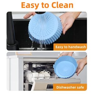 2 Pack Air Fryer Silicone Liner Round 6.5 Inch Reusable Air Fryer Silicone Basket Heat Resistant Easy Cleaning Air fryers Silicone Pot for 1 to 3.5 Qt for Air fryer Oven Accessories