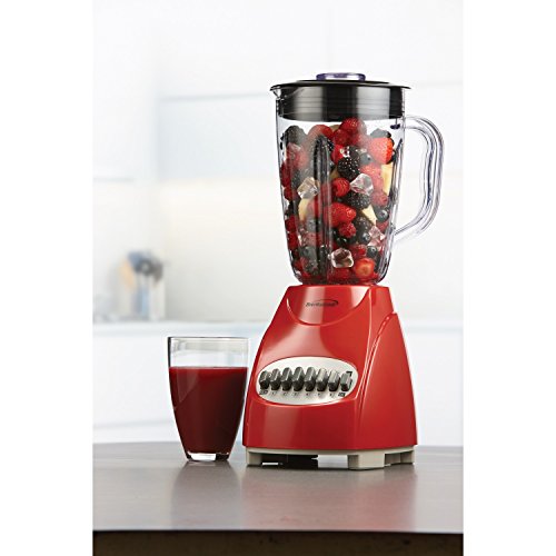 Brentwood JB-220R 12-Speed + Pulse Blender, Red