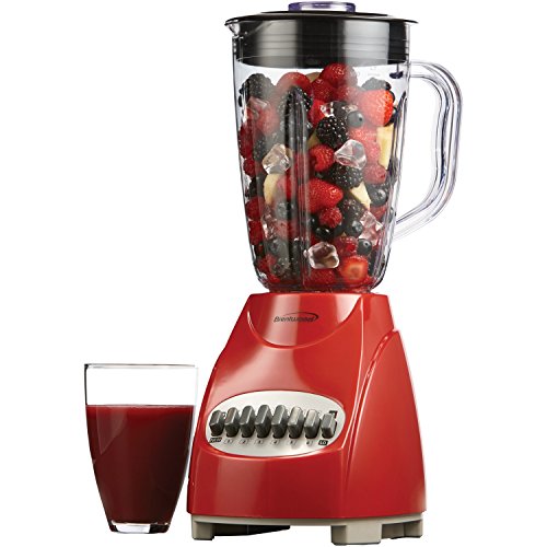 Brentwood JB-220R 12-Speed + Pulse Blender, Red