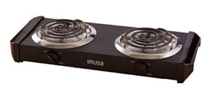 imusa usa gau-80306 electric double burner 1750-watts , black