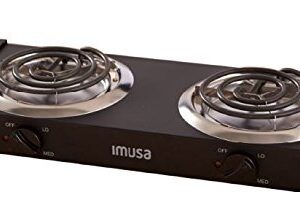 IMUSA USA GAU-80306 Electric Double Burner 1750-Watts , Black