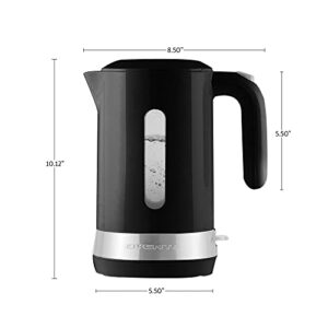 Ovente Electric Kettle, 1.8 Liter with Prontofill Lid 1500 Watt BPA-Free Fast Heating Element with Auto Shut-Off & Boil Dry Protection, Instant Hot Water Boiler for Coffee & Tea, Black KP413B