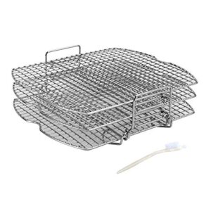 geesta dehydrator rack stainless steel stand compatible with ninja foodi ag300, ag300c, ag301, ag301c, ag302, ag400, ig301a ninja foodi grill accessories