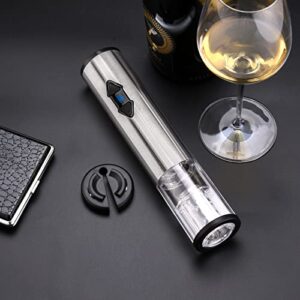 CIRCLE JOY Electric Wine Opener, Battery Wine Opener, Wine Bottle Opener, Electric Corkscrew, Wine Puller, Wine Screwpull, Uncorker, Cork Remover, Stainless Steel