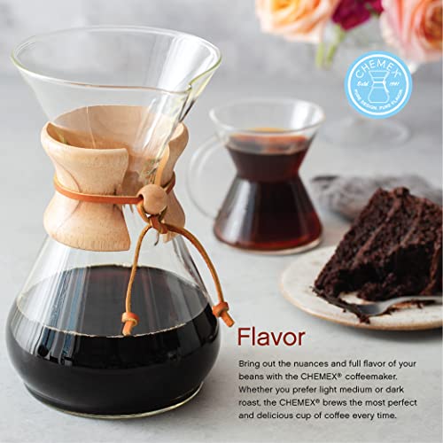 Chemex Pour-Over Glass Coffeemaker - Glass Handle Series - 6-Cup - Exclusive Packaging
