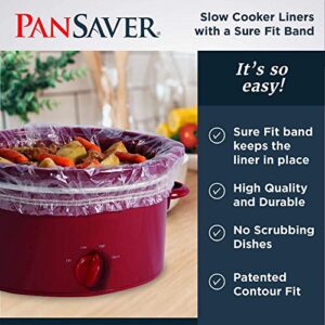 PanSaver Slow Cooker Liners with a Sure Fit Band, 4 Count, fits 3 qt to 6.5 qt