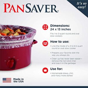 PanSaver Slow Cooker Liners with a Sure Fit Band, 4 Count, fits 3 qt to 6.5 qt